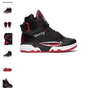 Black and Red High-Top Sneakers